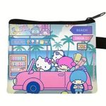Hello Kitty Cute Retro Cartoon Coin Purse, Zipper Closure Photo 2