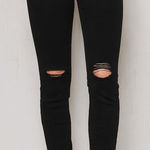PacSun High-Rise Skinniest Ankle Black Distressed Skinny Jeans Size 25 Photo 0