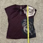 Elie Tahari purple, black & white silk sleeveless top size S Photo 9