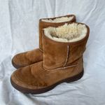 UGG  Australia Tan Brown Chestunt Genuine Leather Short Boots‎ Women's Size 5 Photo 2