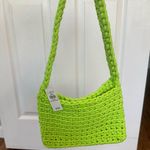 Aerie  Lime Green Crochet Bag magnetic close Photo 0
