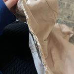 ZARA  Tan Faux Leather Open Front Jacket Size Small Photo 4