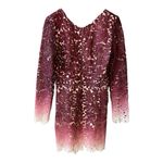 Angel Biba Angel Biba Burgundy Ombre Lace Cut-Out Overlay Dress Size 8 Photo 2