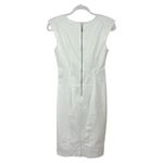 Jennifer Lopez (2) White Chain Waist Sheath Midi Dress Knee Length Sleeveless Photo 4