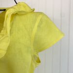 J.Crew Yellow Linen Ruffle Wrap Dress Photo 6