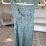Aerie  Open-Knit Crochet Tank Top Beach Cover-Up Green Boho Festival Fairycore M Photo 0