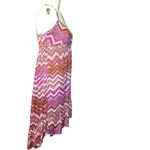 Bongo A-Line Sun Dress Juniors XL Multicolor Floral Silky Stretch Spring Summer Photo 2