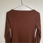 Old Navy Fitted Long-Sleeve Rib-Knit Top Espresso Bark SP Photo 7