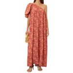 LoboRosa One Shoulder Puff Valeria Dress in Orange, Size M Orange Size M Photo 1