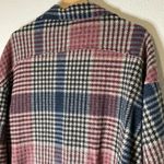 First Love  Brushed Plaid Button‎ Up Shacket Womens Medium Photo 6