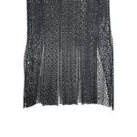 ZARA  Womens Sz XS Black Crochet Boho Festival Cutout Sheer Weave Top Cover Up Photo 2