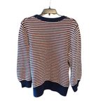 Kate Spade  New York Chevron Puff-Sleeve Sweater • Red White Blue Size XL NWT Photo 3