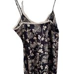 Victoria's Secret  Women's Black Floral Satin Silky Cami Top Lingerie Intimate XL Photo 4