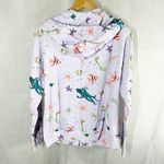 Hill House  Purple Sea Creatures Hooded Terry Cloth The Allie Zip Up Size Medium Photo 2