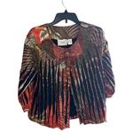 Tantrums Women's 3/4 Sleeve Button Front Jacket Top petite Multicolor Brown Size undefined Photo 0