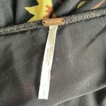 Free People  Black Wildflower Floral Short Sleeve Mesh Blouse Photo 4