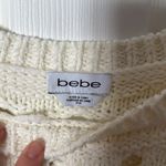 Bebe  Cream Crew Neck Sweater with Open Knit Design sz medium Photo 1
