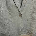 Max Studio Women's Striped Linen Blend Ruched Sleeve Blazer Size XL Photo 4