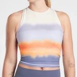 Athleta  Shanti Printed Crop Orange and Blue Ombre Tank Sz XL‎ Photo 0
