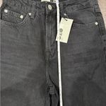 Top Shop Black Wide Leg Crop Jeans Photo 2