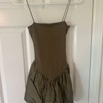 ZARA  Mixed Rib Poplin Balloon Dress Photo 2