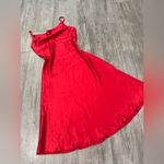 Moueey Elegant Red Satin Mini Dress Photo 6