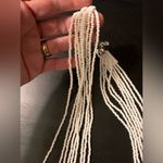 Talbots NWT White Silver Gold Seed Beaded Necklace summer beach casual resort Photo 6