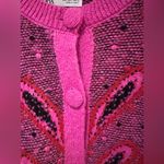 ZARA Pink Jacquard Knit Cardigan with Pompoms Size Large Bloggers Fave 5802/162 Photo 8