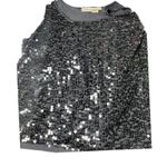 Newport News Jeanology Black Sequin Silk Blend Tank Top Women 3X Party Glam Photo 8