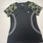 FILA  Women's Black and Green Geometric‎ Top Photo 2