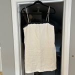 Mango Linen Dress with Contrasting Rickrack Trim Details size 6/M Photo 7