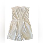 Athleta Marlow Romper XS Pearl White Python Snakeskin Print Elastic Waist Photo 2