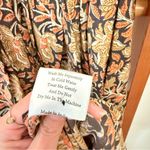 Mille Autumn Harvest Floral Midi Dress XS Brown Photo 8