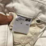 Uniqlo  White Wash Denim Wide Leg High Rise Raw Hem Cut-Off Jeans Women's Size 24 Photo 9