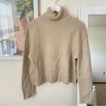 Jenni Kayne Atlas Merino Wool Turtleneck Sweater in Wheat Beige Size Medium Photo 2