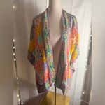 Tolani  Red and Yellow Cardigan Tunic Cover Up Photo 7