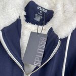 Splits59  Lynx Sherpa Lined Hoodie in Navy / Ivory Size XS Oversized NWT Photo 5
