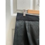 Ann Taylor Black Diamond Quilted Faux Vegan Leather Knit Waist Skirt 6 Small Photo 5