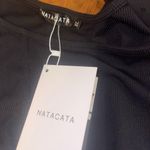 Natacata Chic Black Blouse with long Sheer Sleeves top dressy shirt NWT Size XL Photo 7