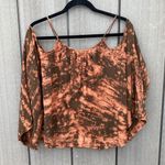 Blue Life  Tie‎ Dye Cold Shoulder Top Photo 4