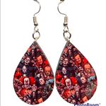 Halloween Pennywise Teardrop Dangle Pierced Earrings New Photo 0