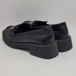 Kenneth Cole Reaction  Sienna Lug Black Loafers Shoes With Chain Size 9 Photo 12