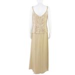 Vintage Alex Evenings floral embellishment‎ top beige/ brown dress, size 12 Photo 15