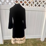Vintage Black Velvet Coat with Mink Fur Trim Photo 10