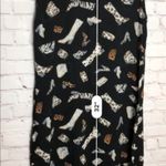 Alexandra Lee Sleeveless Fashionable Shoes Print Dress Size 10 Black Photo 3