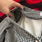 Paris Blues Vintage 80s 90s black white gingham denim long sleeve dress S Photo 3