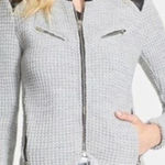 IRO  Ceylona Blazer Jacket Leather Trimmed Gray Size 38 US‎ 6 Photo 0