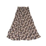 ZARA  Floral Print Satin‎ Midi Skirt Blue Cream High Waist Size Small Photo 1
