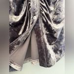 Sophie Rue  Small Deep Violet Crushed Velvet Rushed Button Up Shirt Purple Photo 2