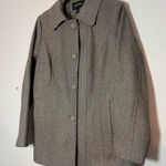 London Fog  Peacoat Coat Gray Grey Wool Blend Size Large Single Breasted Photo 0